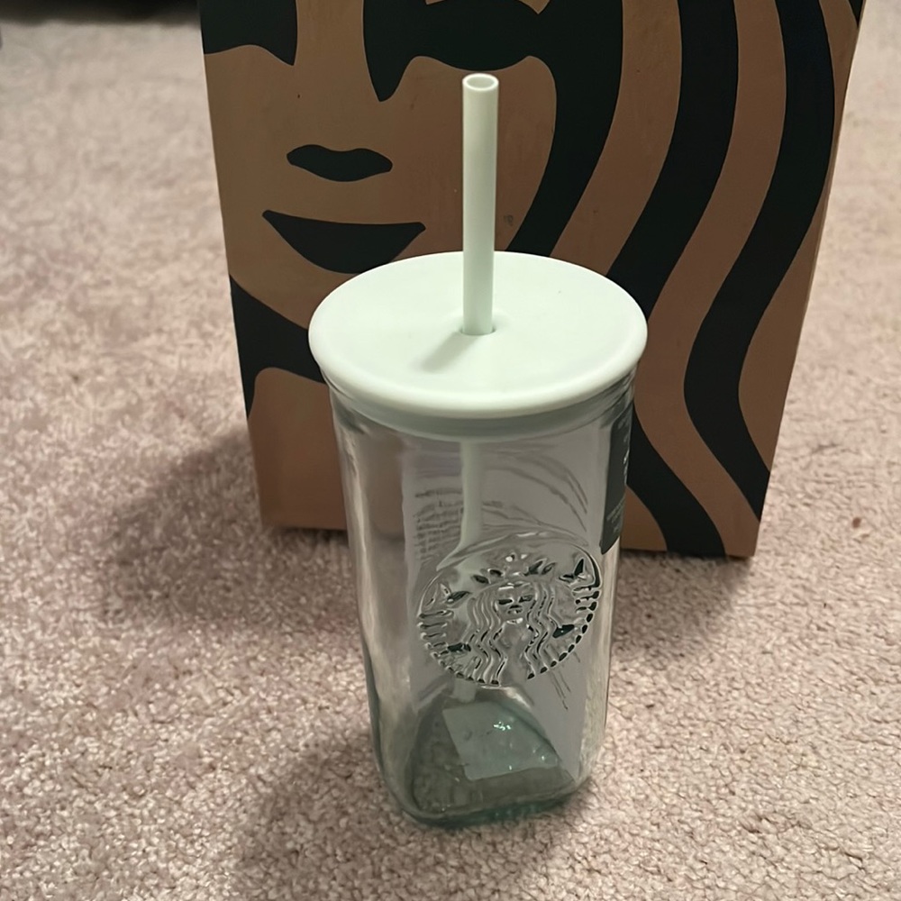Starbucks triangle recycled glass cup